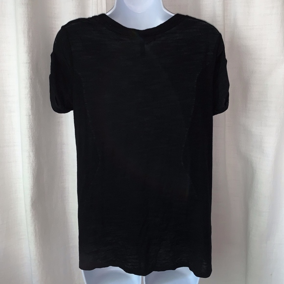 EUC- BCBGMAXAZRIA Button Sleeve Hi/Lo Tee!! - Picture 4 of 5